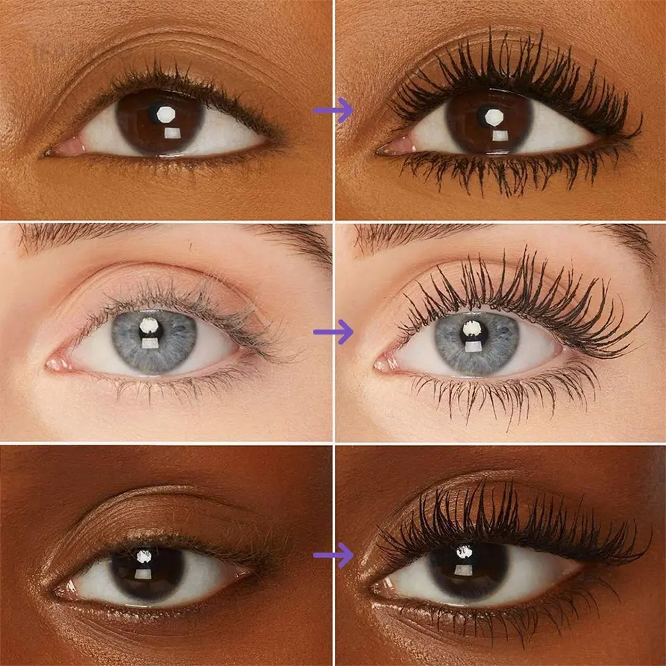 Red Wine Brown Eyelashes Mascara 5D Three-dimensional Eyelashes Curling Extension Non-smudge Waterproof Fast Dry Lsting Makeup