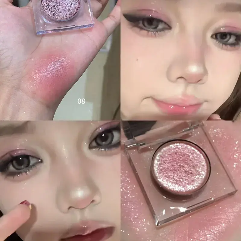 Glitter Highlight Palette Gorgeous Glitter Eyeshadow Glossy Shiny Highlighter Shadow Shimmer Cowherd Weaver Girl Eyes Makeup