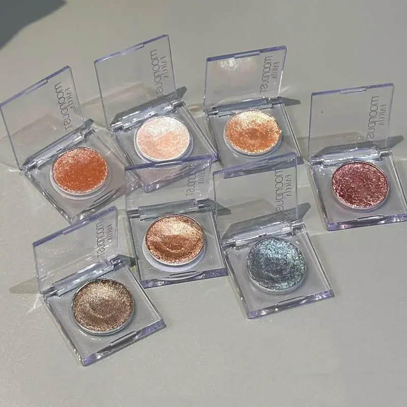 Glitter Highlight Palette Gorgeous Glitter Eyeshadow Glossy Shiny Highlighter Shadow Shimmer Cowherd Weaver Girl Eyes Makeup