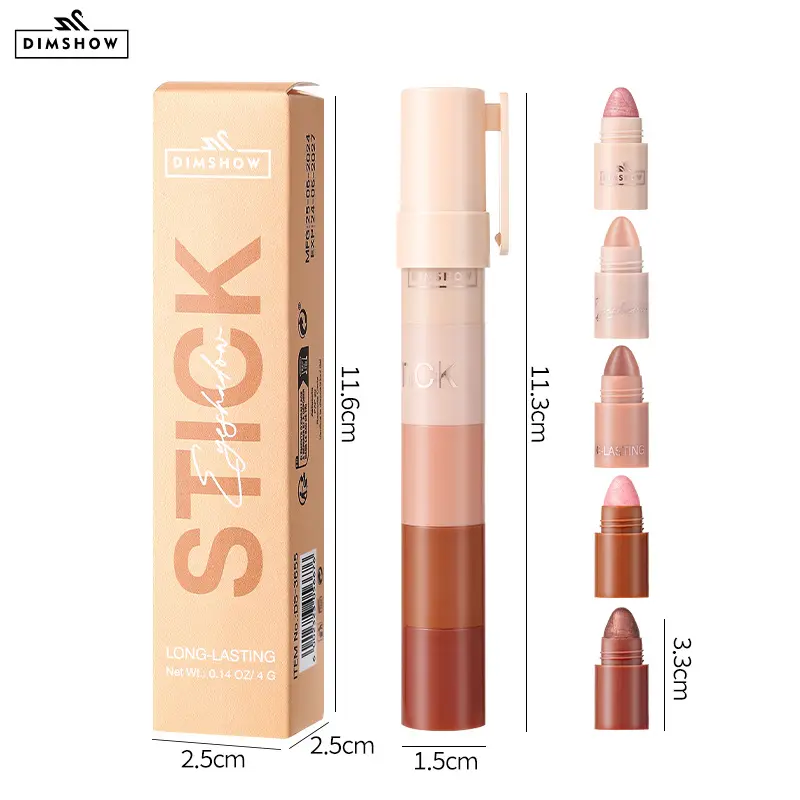 DIMSHOW 5-section Highlight Lazy Eyeshadow Pencil Pearlescent Fine Glitter Illuminating Eyeshadow Stick Set