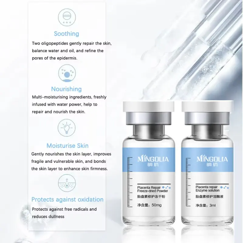 Placenta Freeze-dried Powder Essence Repair Facial Hydrating Nourishing Pore Shrinking Skin Rejuvenate Skin Care