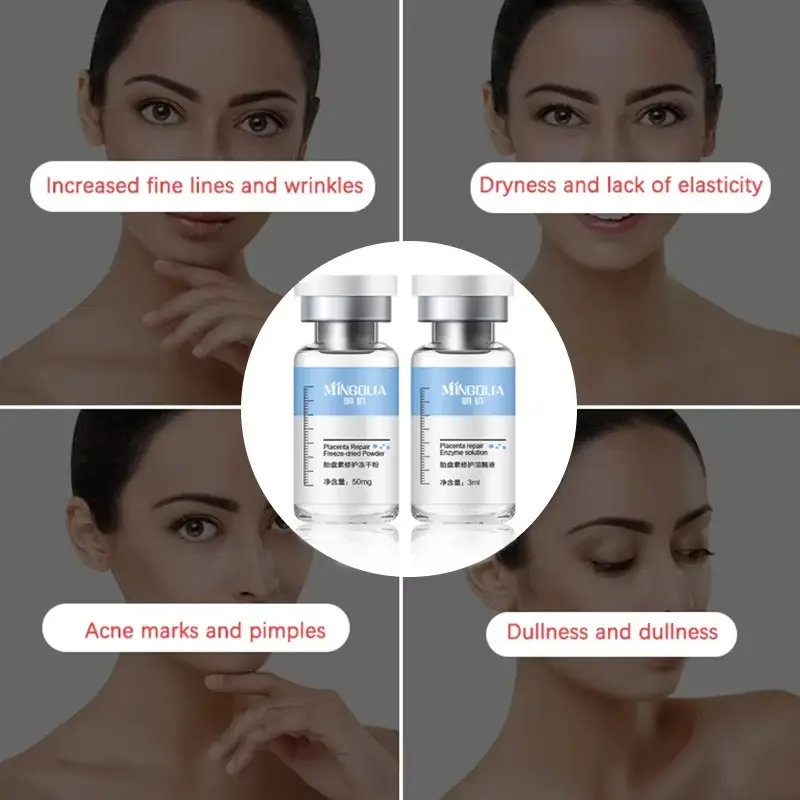 Placenta Freeze-dried Powder Essence Repair Facial Hydrating Nourishing Pore Shrinking Skin Rejuvenate Skin Care