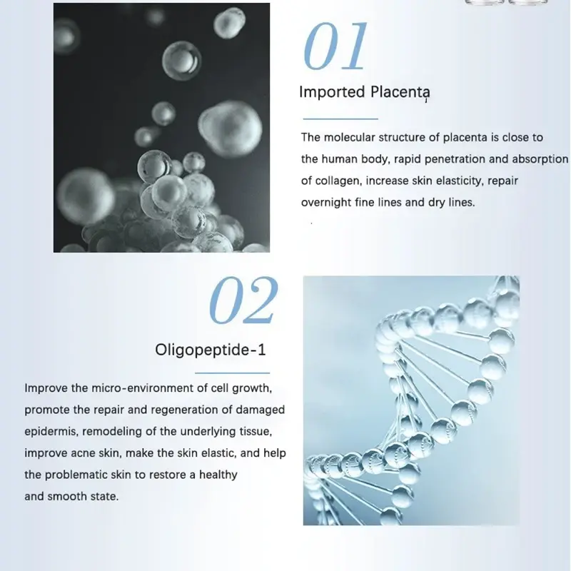 Placenta Freeze-dried Powder Essence Repair Facial Hydrating Nourishing Pore Shrinking Skin Rejuvenate Skin Care