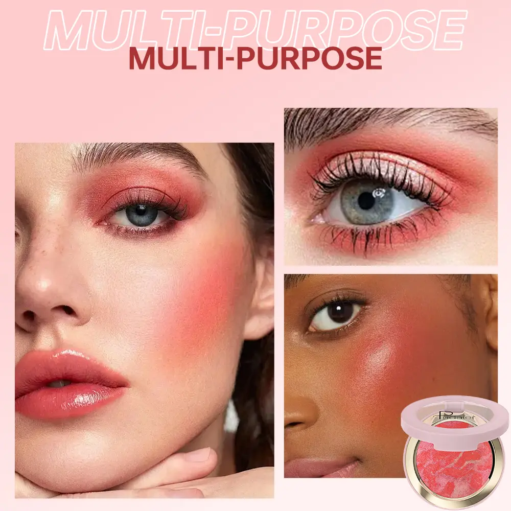 Pudaier Multi-purpose Brightening Glossy Blush Cream, suitable for daily makeup-holiday gift, easy to carry