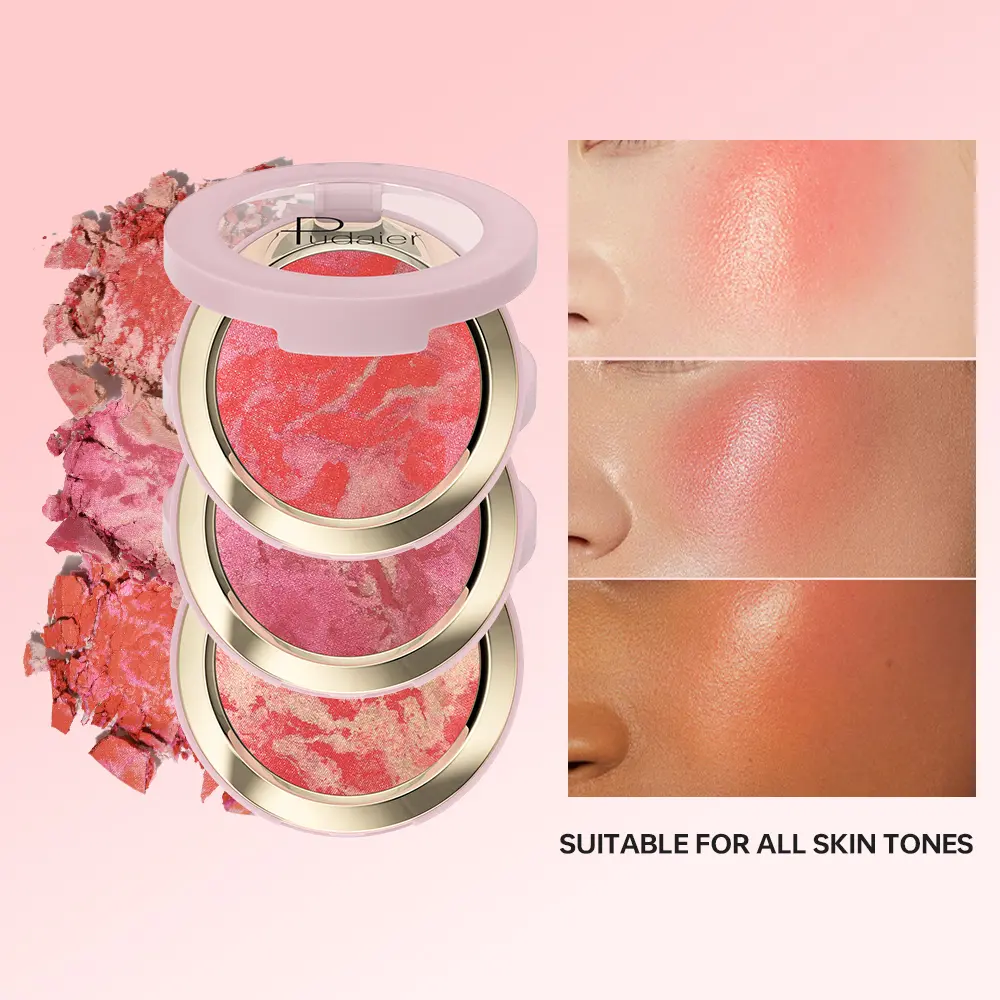 Pudaier Multi-purpose Brightening Glossy Blush Cream, suitable for daily makeup-holiday gift, easy to carry