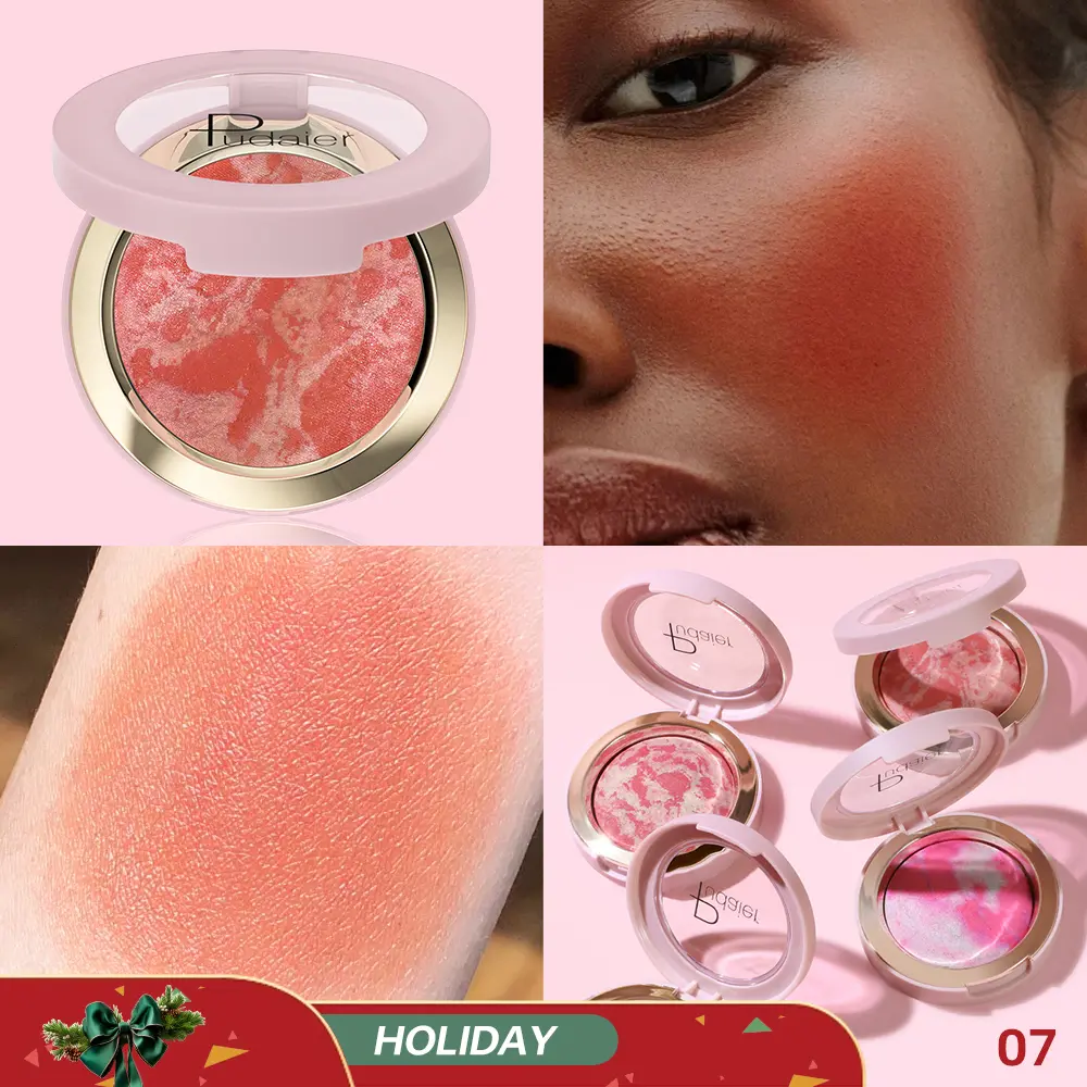 Pudaier Multi-purpose Brightening Glossy Blush Cream, suitable for daily makeup-holiday gift, easy to carry