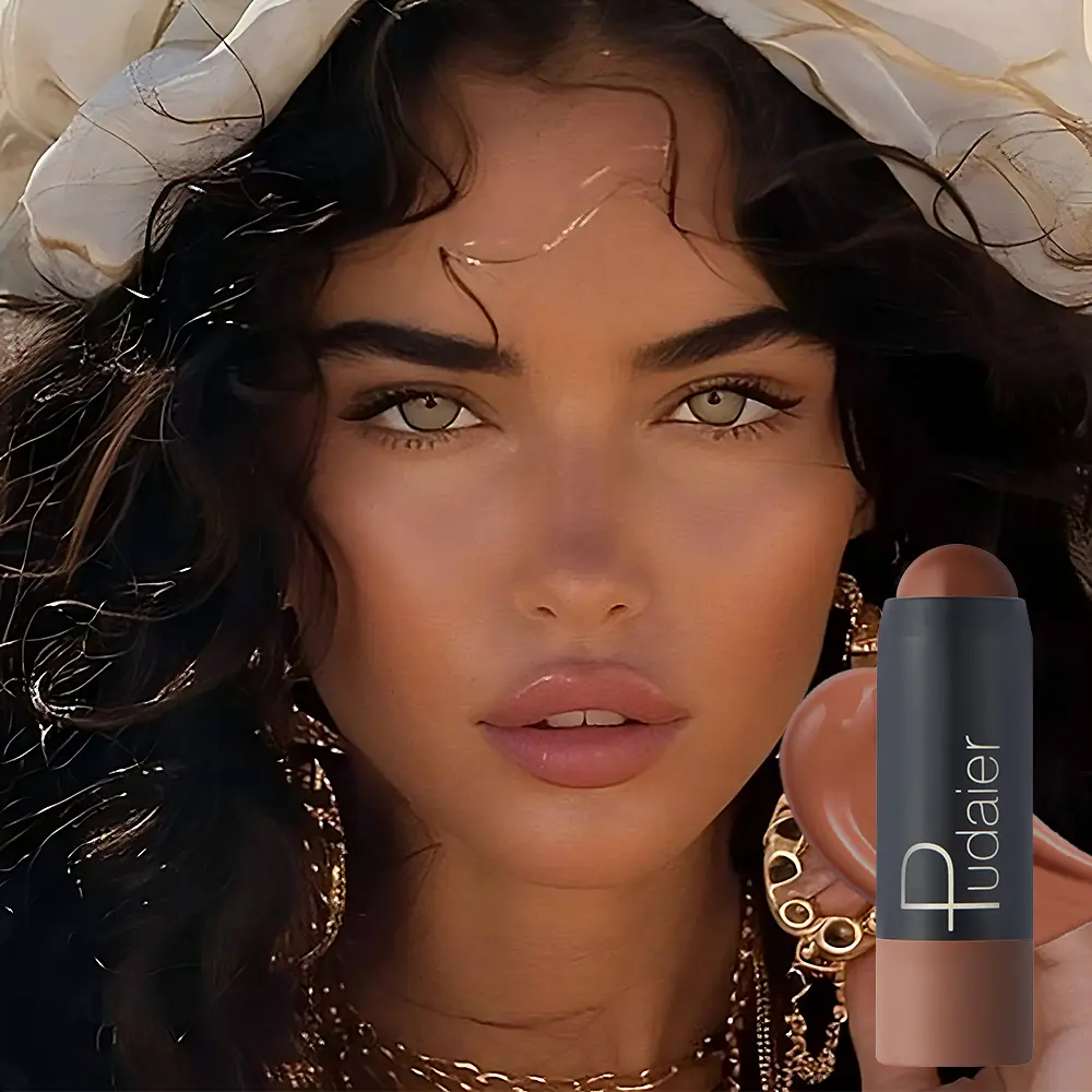 Foundation stick, perfectly covers freckles, acne marks, scars and dark circles on the face, can be used as a concealer and cont