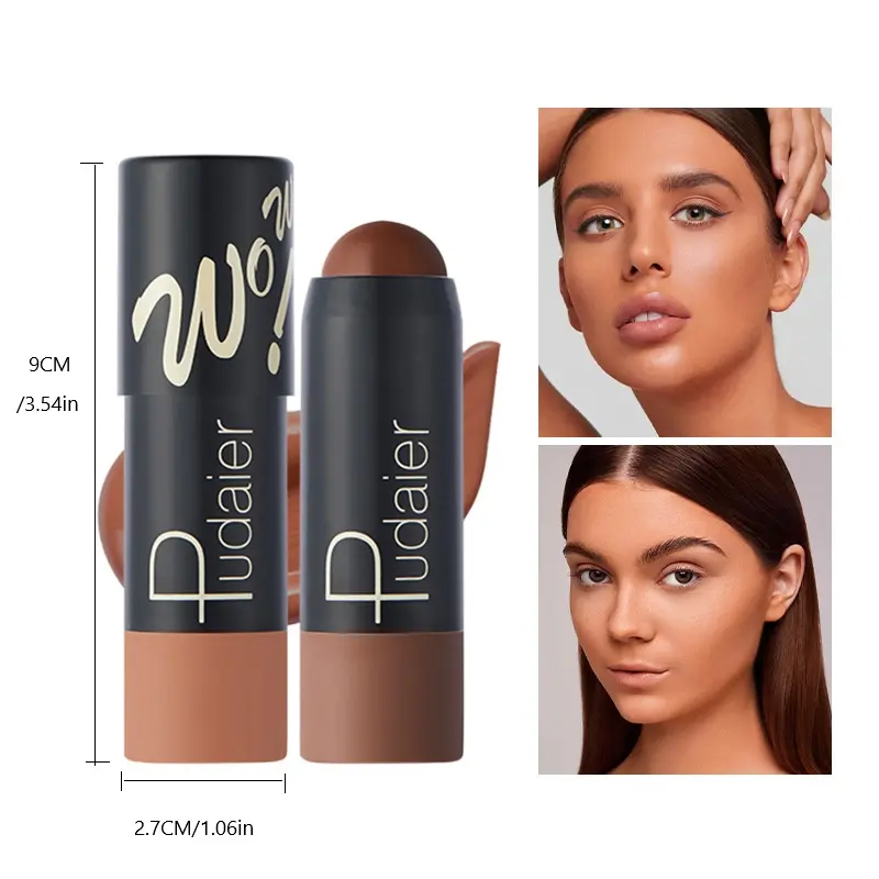Foundation stick, perfectly covers freckles, acne marks, scars and dark circles on the face, can be used as a concealer and cont