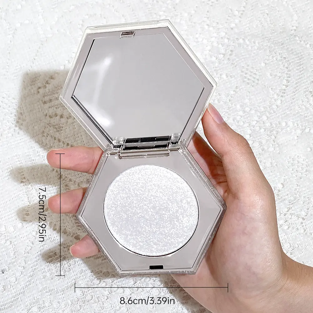 1 PC White Pearlescent Glitter Eyeshadow Palette - Waterproof and Long-lasting, Multi-purpose Eyeshadow Palette for Eyes, Lips a