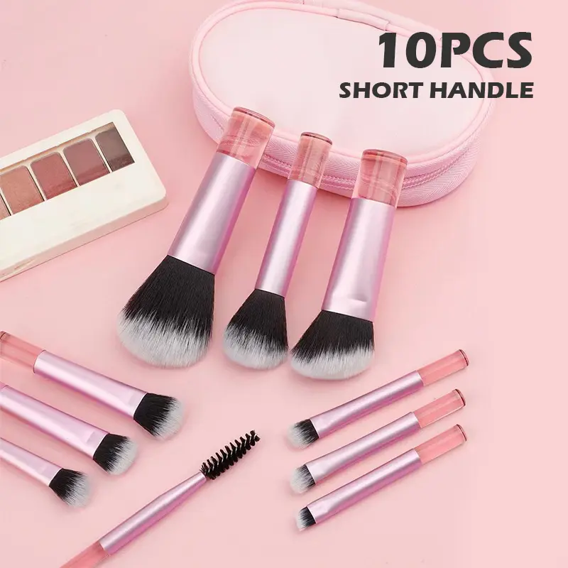 10 color Mini makeup brush Travel portable Makeup Tool - Palm Brush Professional Makeup tool set