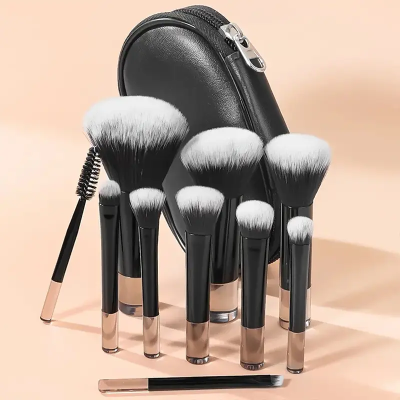 10 color Mini makeup brush Travel portable Makeup Tool - Palm Brush Professional Makeup tool set