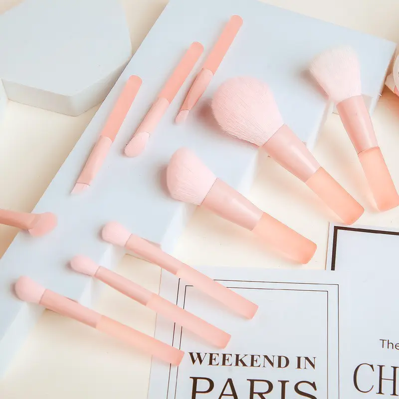 10 color Mini makeup brush Travel portable Makeup Tool - Palm Brush Professional Makeup tool set