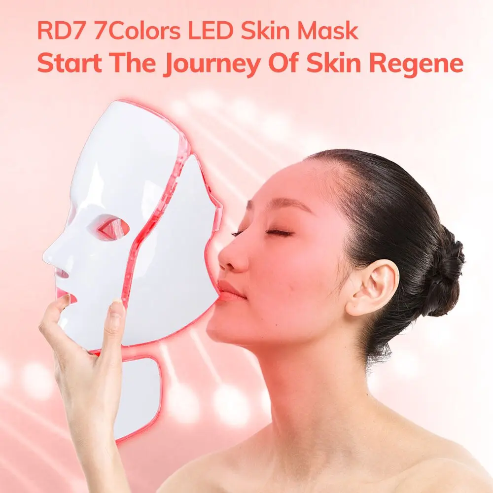 7 Colors Light Led Facial Mask Light  Anti-Wrinkle Skin Face Whitening Skin Care Home Use Beauty Devices