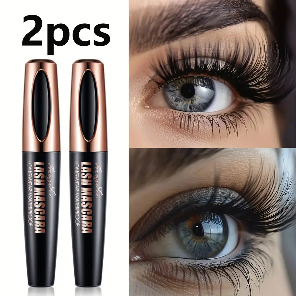 Waterproof, thick and curling mascara firmly fixes the eyelashes, making them look like your own natural eyelashes and enlarging