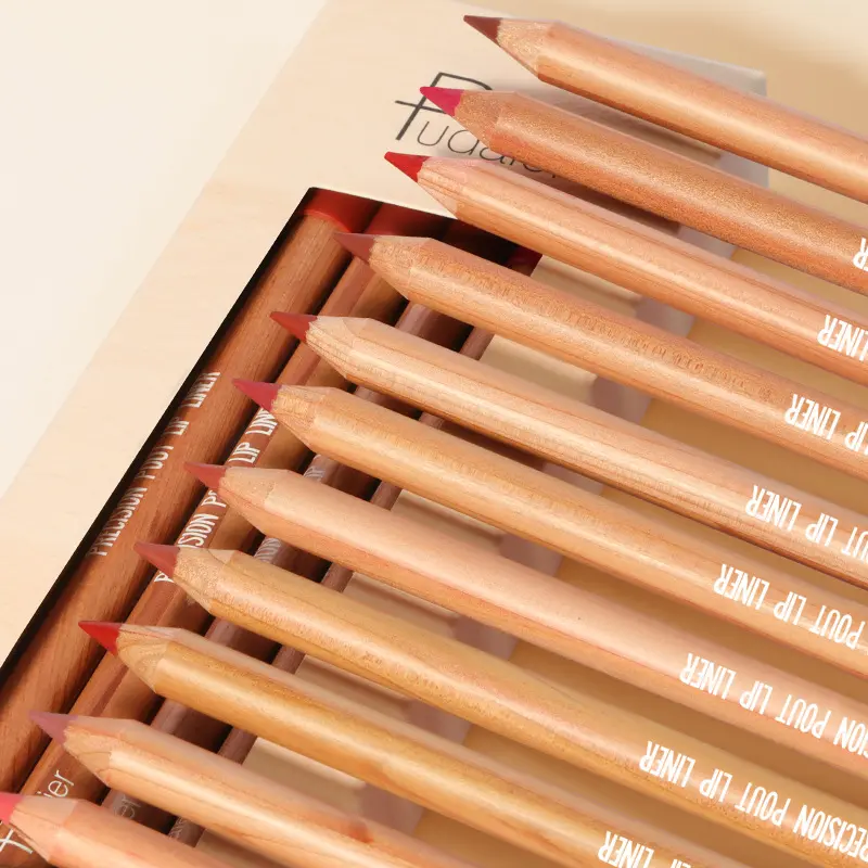 12pcs/set Waterproof Lip Liner Pencil Nude No Shine Lip Liner Moisturising Long Lasting Lipstick Lip Liner Makeup Pencil