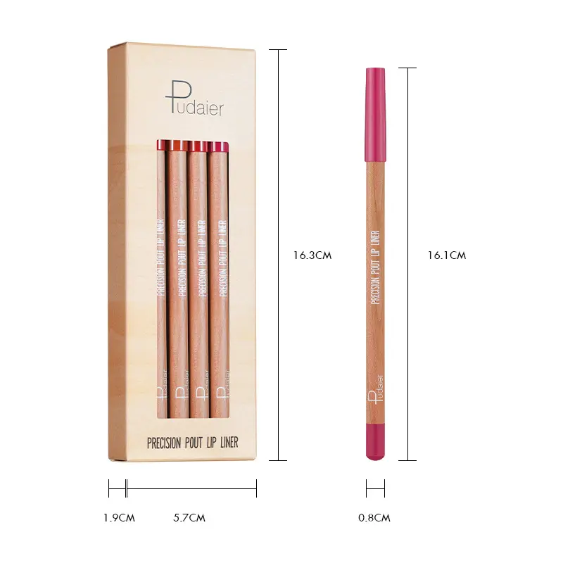 12pcs/set Waterproof Lip Liner Pencil Nude No Shine Lip Liner Moisturising Long Lasting Lipstick Lip Liner Makeup Pencil