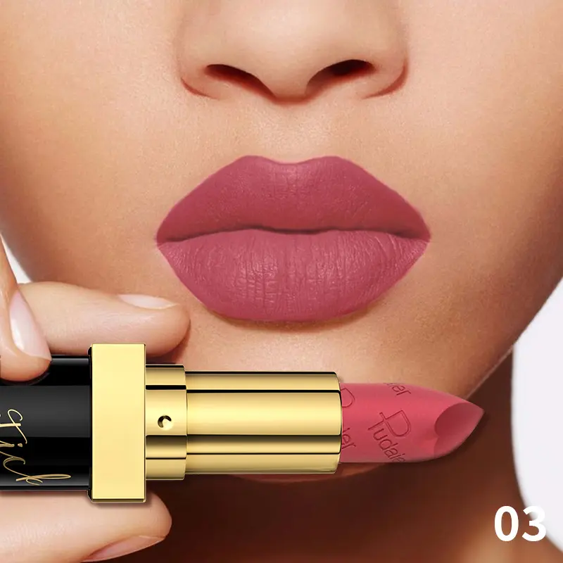1pc Matte Lipstick, Velvet Texture, Moisturizing, Long-Lasting, Water-Resistant