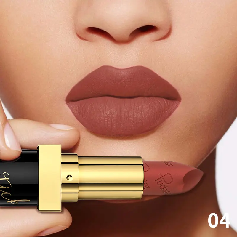 1pc Matte Lipstick, Velvet Texture, Moisturizing, Long-Lasting, Water-Resistant