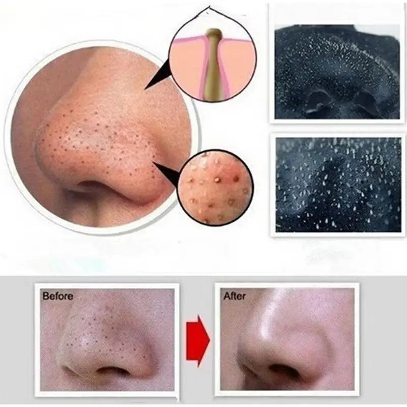 Blackhead Remover Mask Bamboo Charcoal Shrink Pores Acne Black Head Removal Cream Nose Cleansing Black Peel Off Masks Skin Care