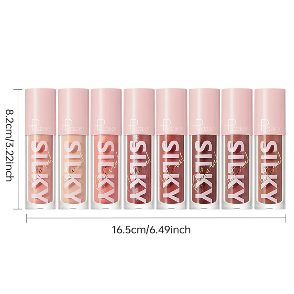 8 pcs set of mirror moisturizing lip glaze - glossy effect, moisturizing formula, long-lasting, not easy to fade, suitable for a