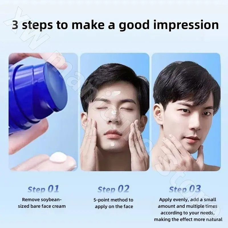 Zsea Ocean Supreme Men's Uncooked Cream Natural Concealer Refreshing Oil Control Even Skin Tone Hidden Pores BB Cream 50g