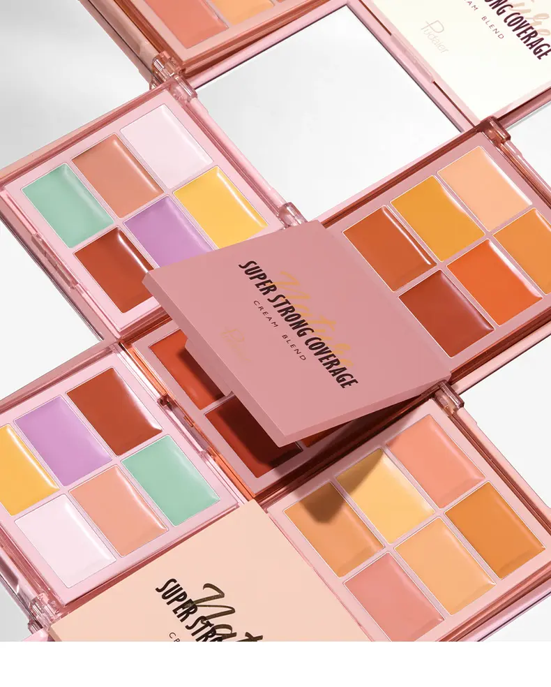 Natural six-color concealer palette, 3 styles to choose from, natural and non-sticky, dark circles and acne marks concealer
