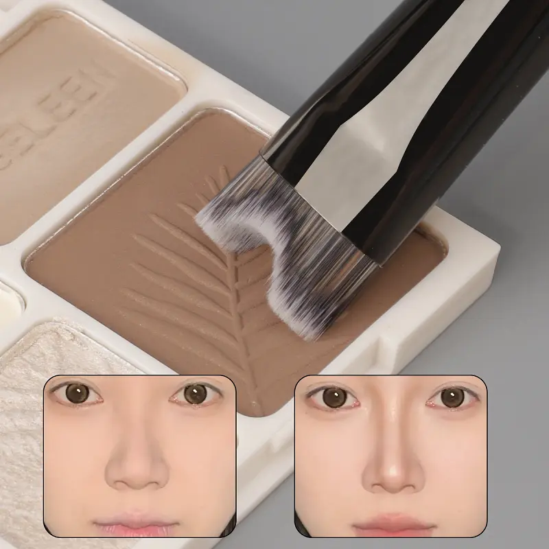 Nose Contour U-Shaped Makeup Brush Dual-End Nose Shadow Makeup Brushes Eyeshadow Contour Face Highlighting Brush Cosmetics Tools