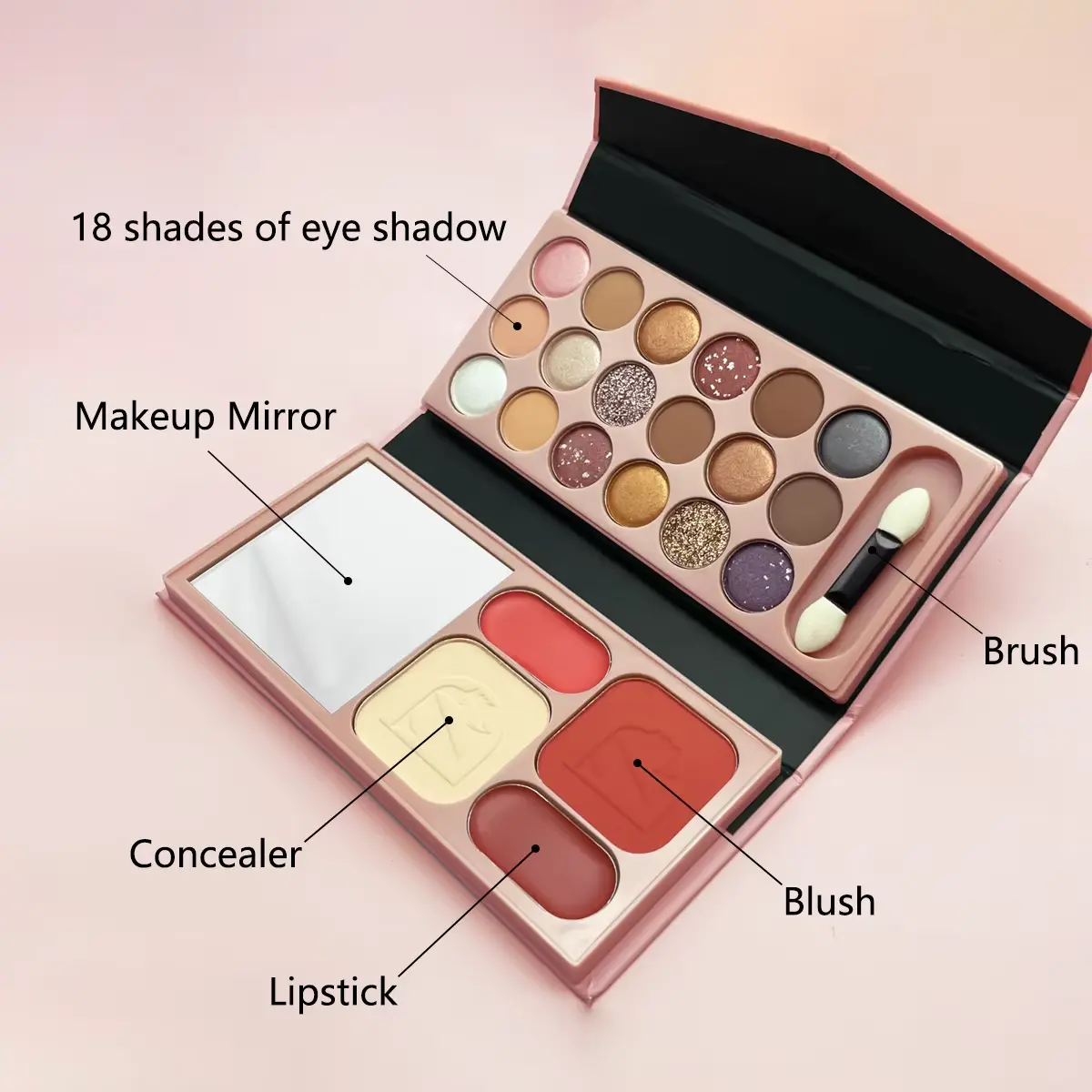 23 Color Shiny Eye Shadow Pocket Makeup Box Matte Powder Delicate Gentle White Small Portable Cosmetics