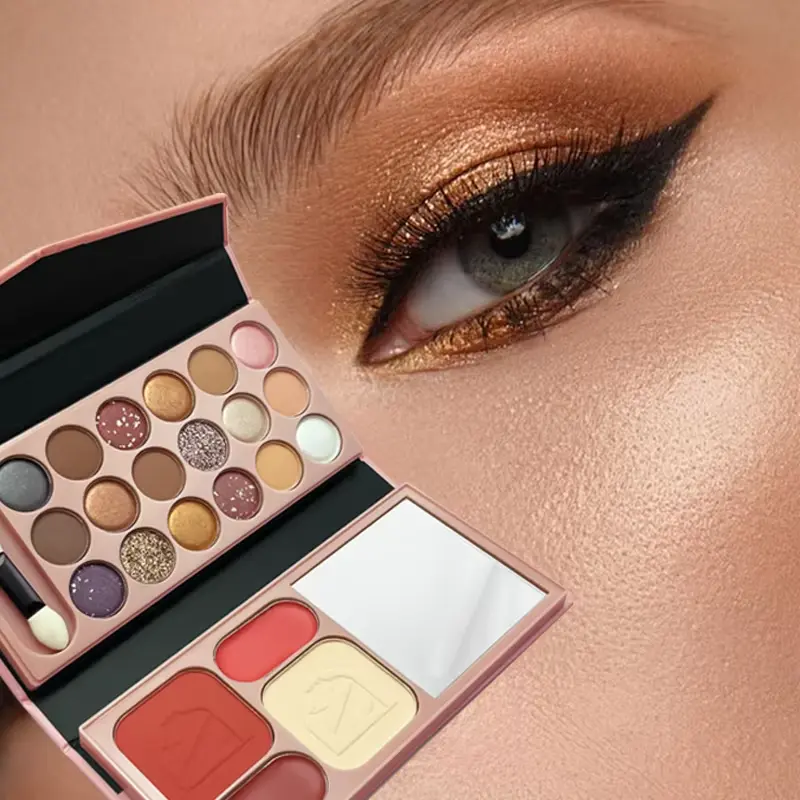 23 Color Shiny Eye Shadow Pocket Makeup Box Matte Powder Delicate Gentle White Small Portable Cosmetics