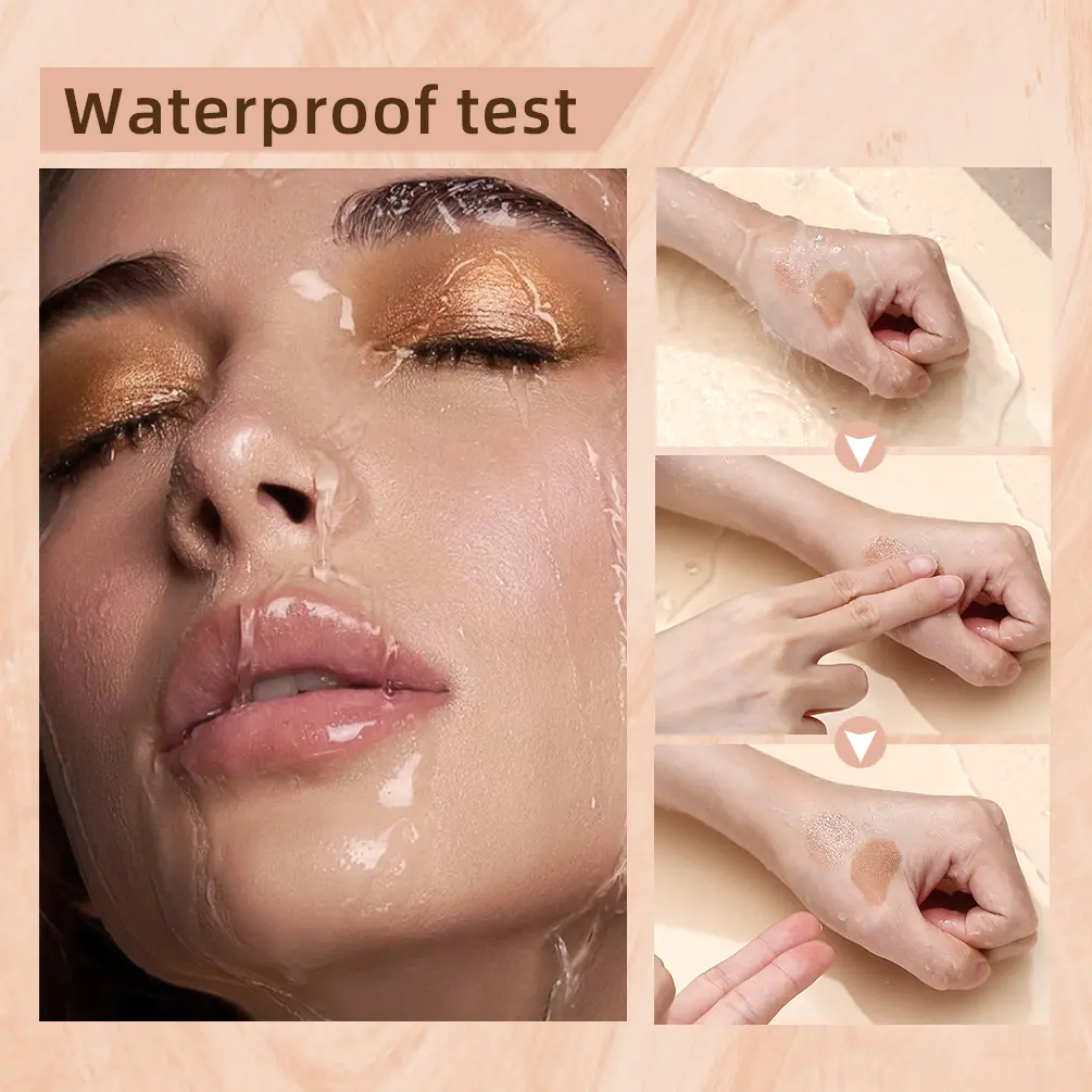 QIBEST Double-head Glitter Liquid Eyeshadow Contour Blush Pigment Silkworm Shimmer Matte Natural Cheek Shadow Cream Eyes Makeup