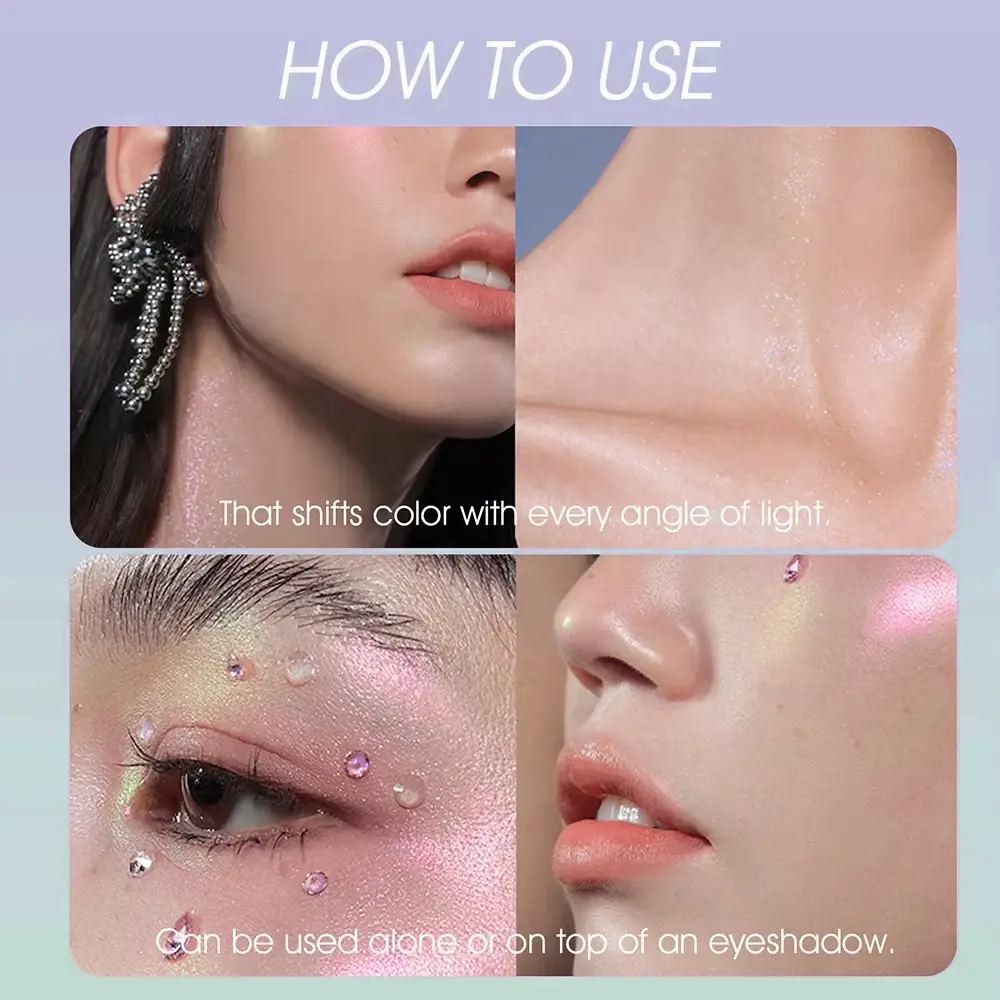 Optical Chameleon Eyeshadow High Pigmented Multi Chrome Metallic Glossy Face Decorating Eyeliner Eye Glitter Makeup Cosmetic 1pc