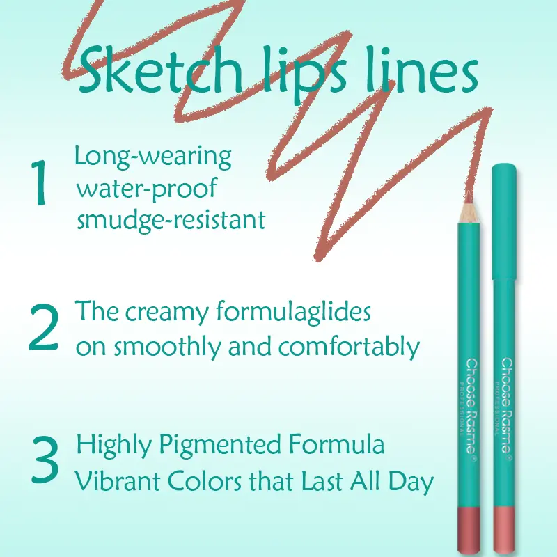 6 Colors Lip Liner Matte Lipstick Pencil Contour Lip Makeup Sexy Red Long Lasting Moisturizer Lipliner Cosmetics