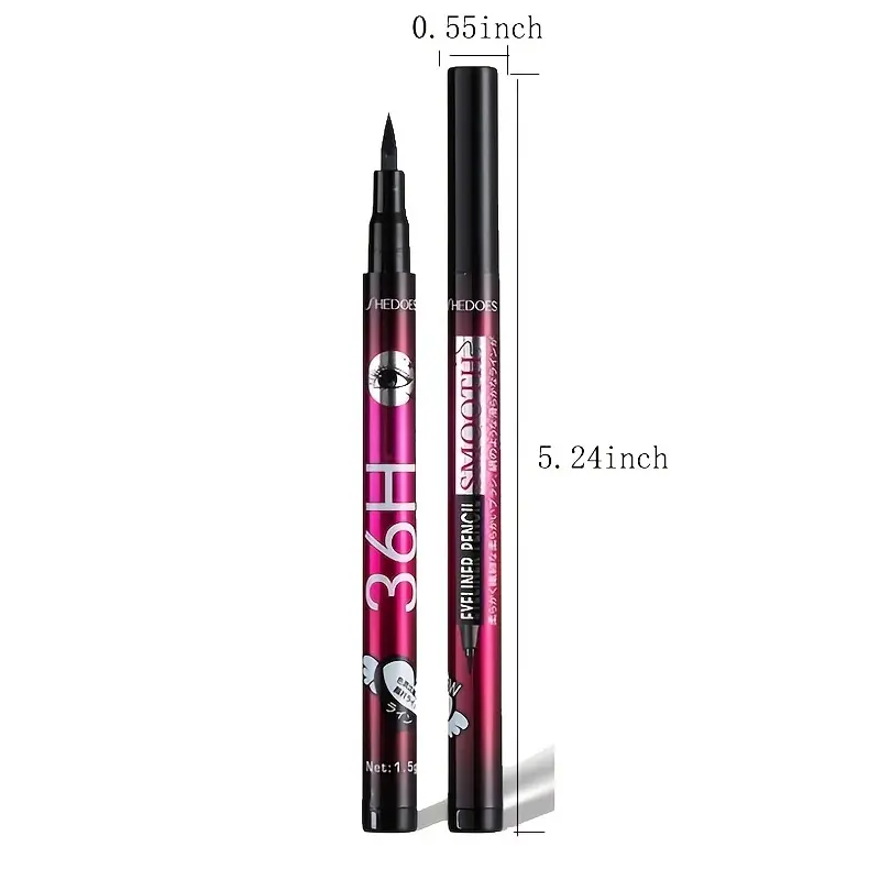 Eyeliner Stamp Black Liquid Eyeliner Pen Waterproof Fast Dry Double-ended Eye Liner Pencil Make-up for Women Cosmetics ﻿