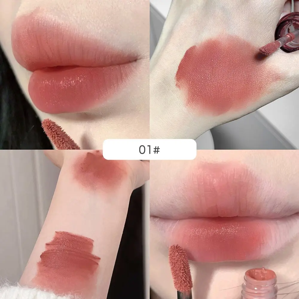 Artistic Soft Mist Mousse Lip Glaze Velvet Matte Lipstick Holding Makeup Not Easy to Sticky Cosmetics Lipstick