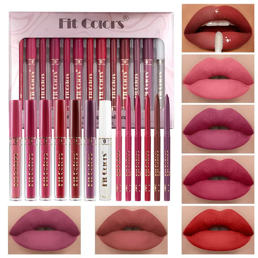13 Color Rendering Lip Gloss Set Long-Lasting Waterproof And Sweat Resistant Easy To Apply Lip Makeup And Cosmetics