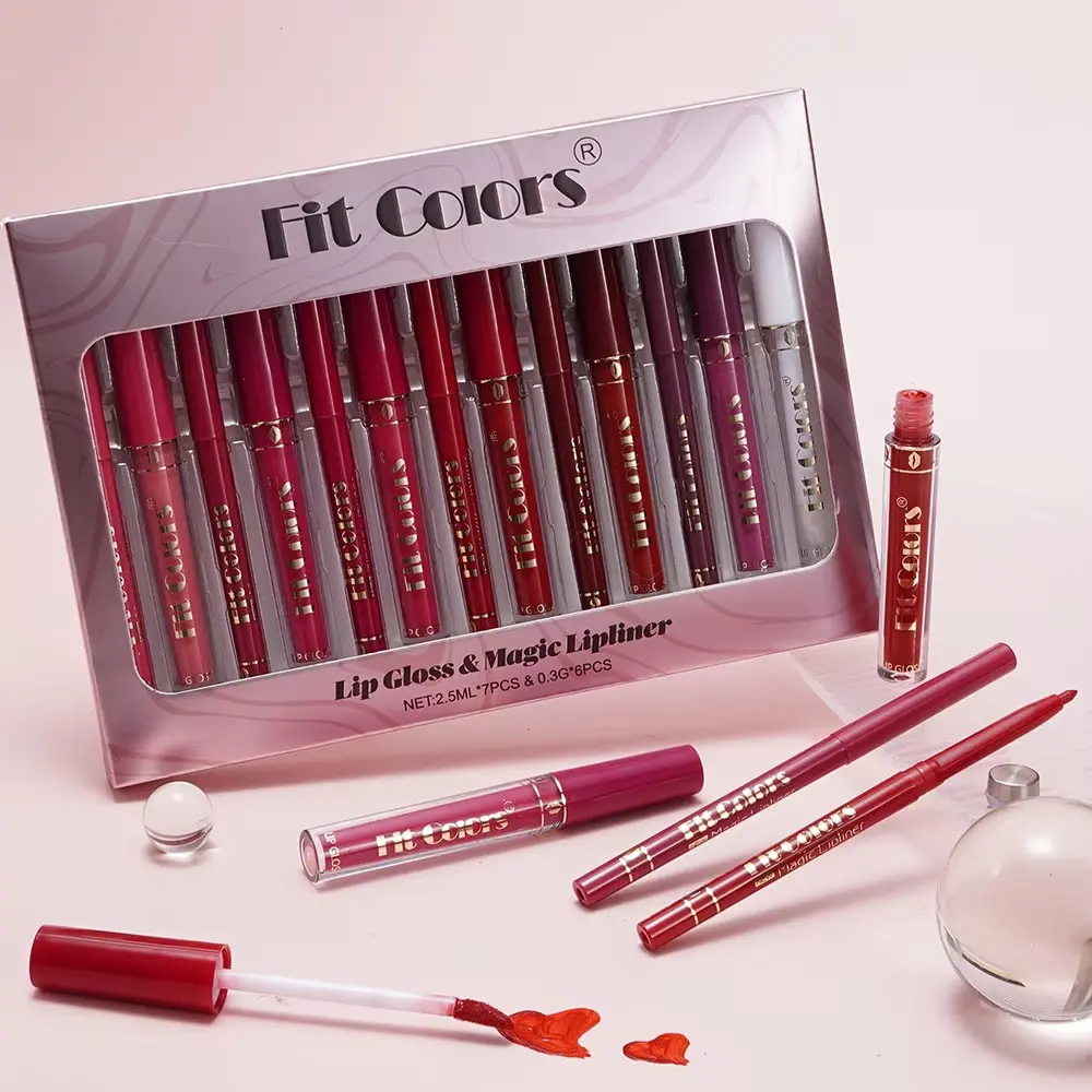 13 Color Rendering Lip Gloss Set Long-Lasting Waterproof And Sweat Resistant Easy To Apply Lip Makeup And Cosmetics