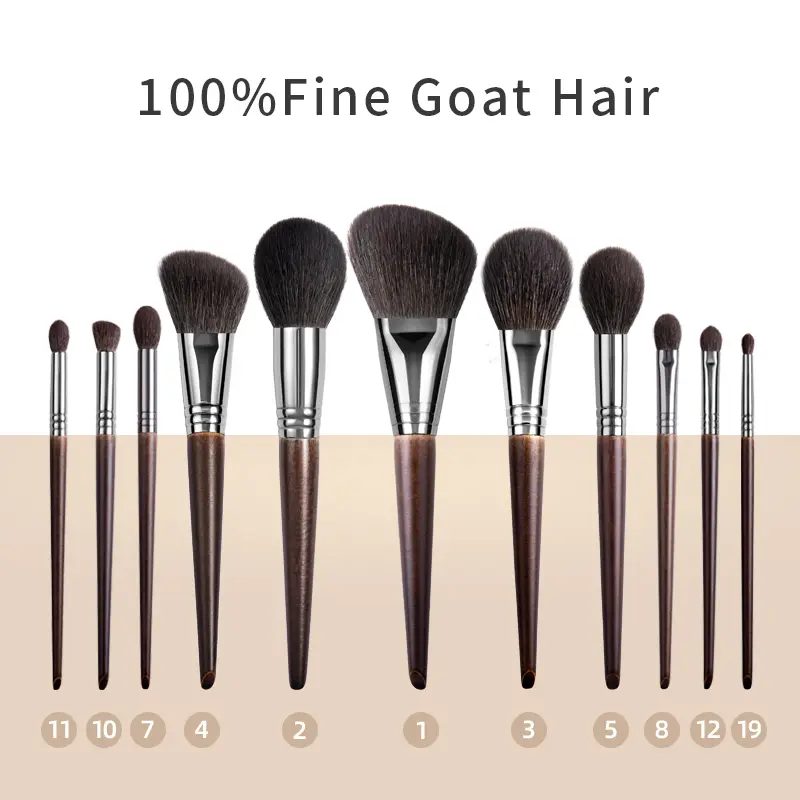 OVW 24 pcs Make Up Brushes with Bag Professional Goat Hair Makeup Brush Case Holder Powder Foundation Brush Set