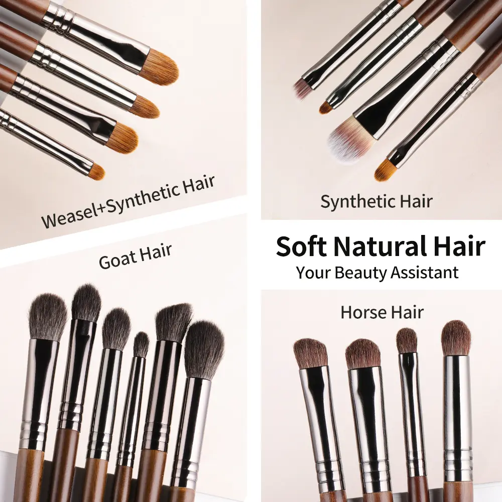 OVW 24 pcs Make Up Brushes with Bag Professional Goat Hair Makeup Brush Case Holder Powder Foundation Brush Set