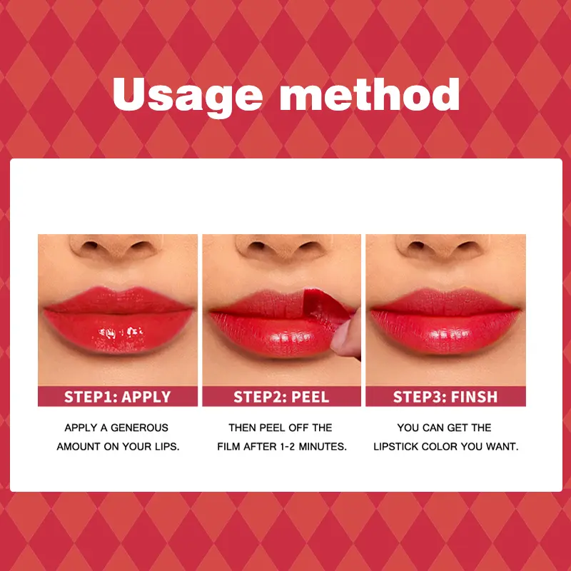 6-Color Tearable Lip Gloss Set Anti Stick Cup Lip Gloss Durable Waterproof Peeling Lip Gloss Cosmetics