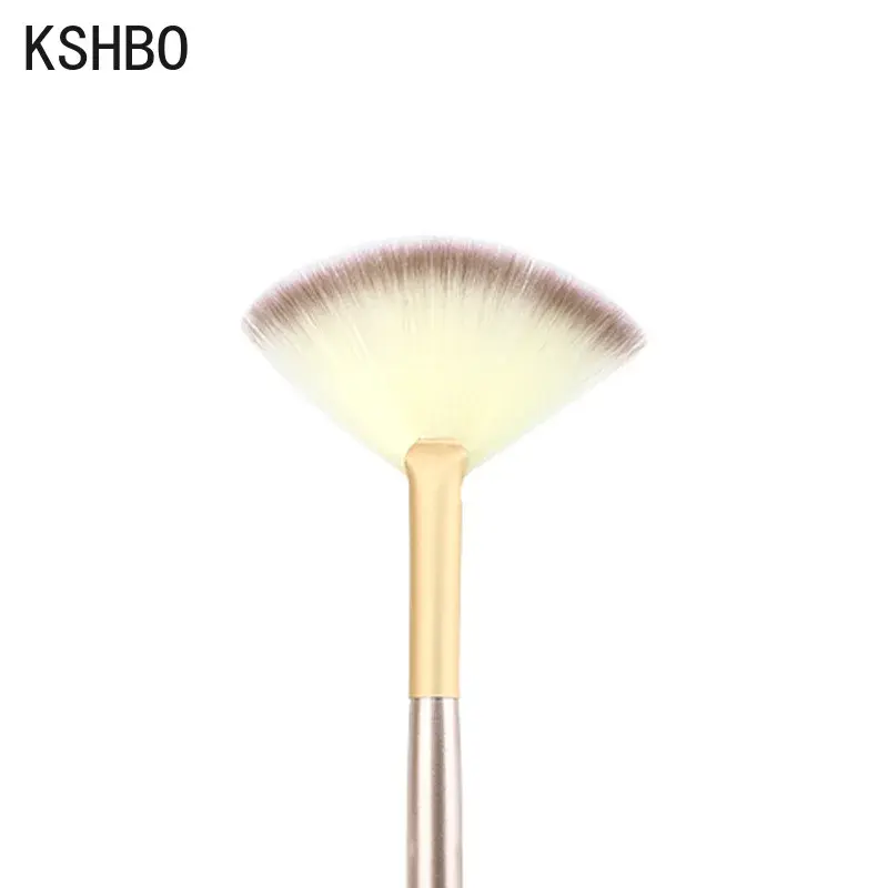 HSHBO 5pcs Fan Brushes Facial Brushes Soft Makeup Brush Cosmetic Applicator Tools Wooden Handle and Soft Fiber for Peel Mask