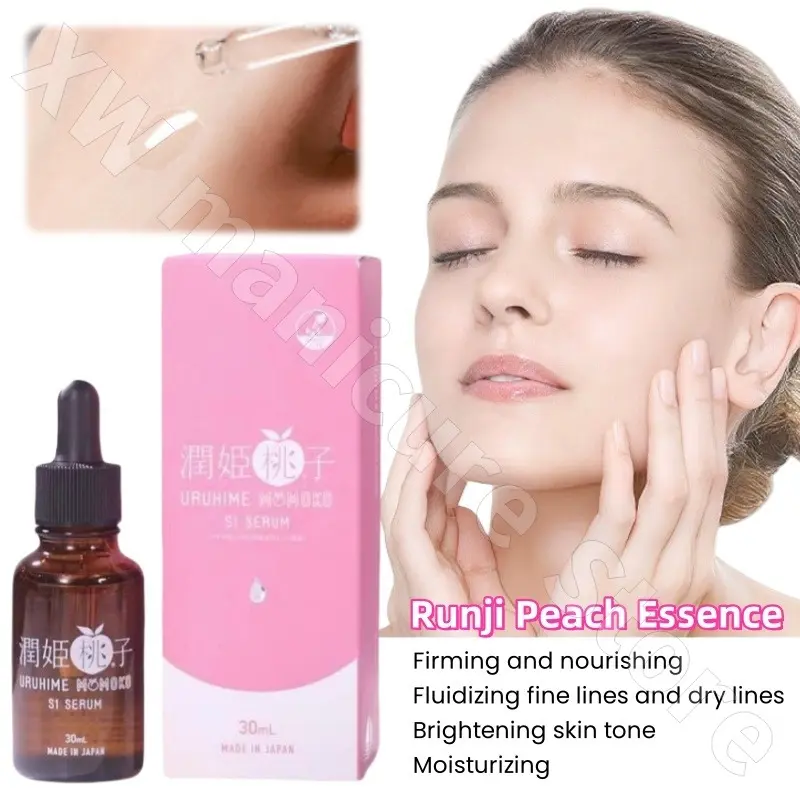 Runji Peach Essence 30ml Moisturizing Moisturizing Brightening Firming Lifting Improving Dullness and Reducing Fine Lines