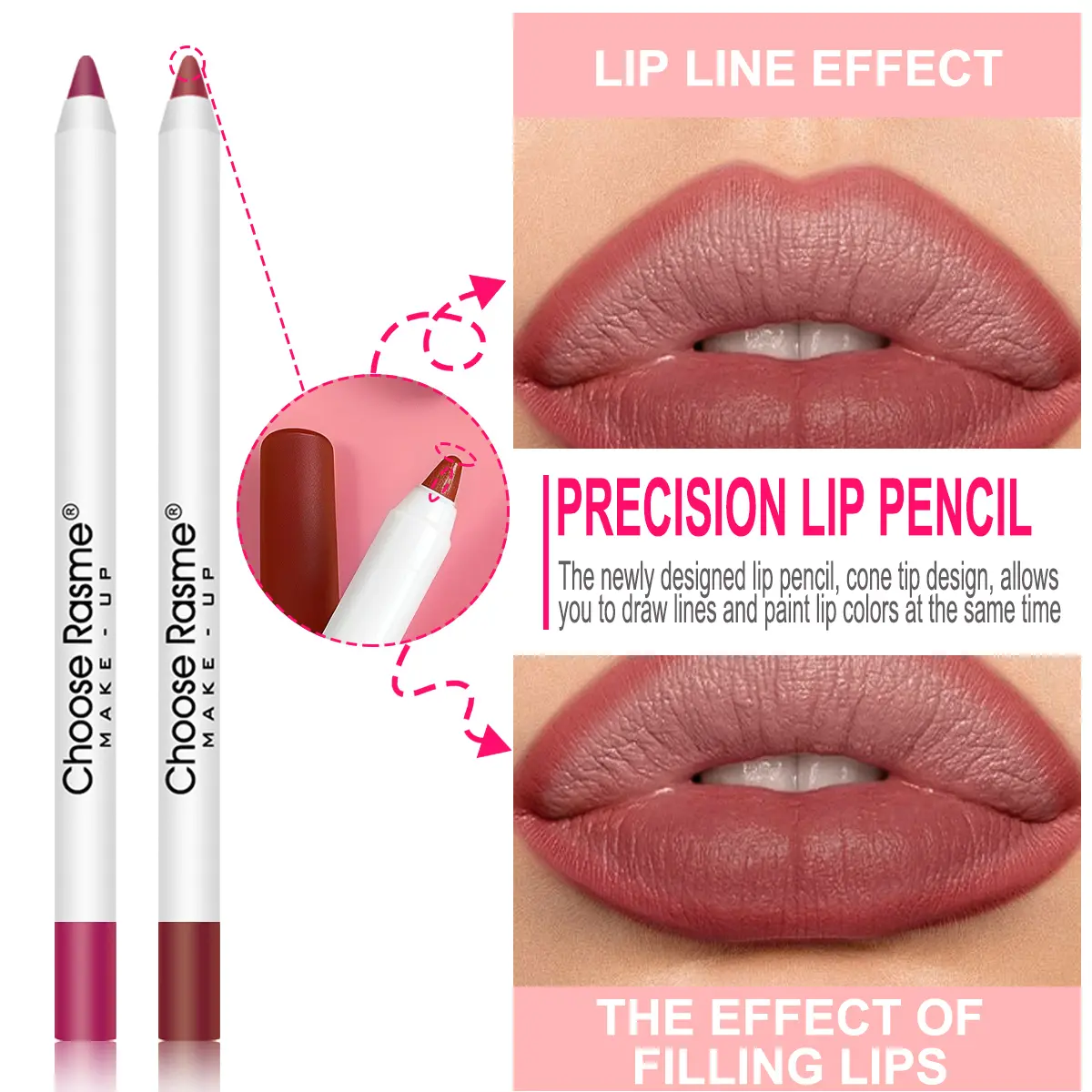 12 Piece Lipliner Set Matte Lipstick Waterproof And Durable Nude Contour Lip Liner Cosmetics