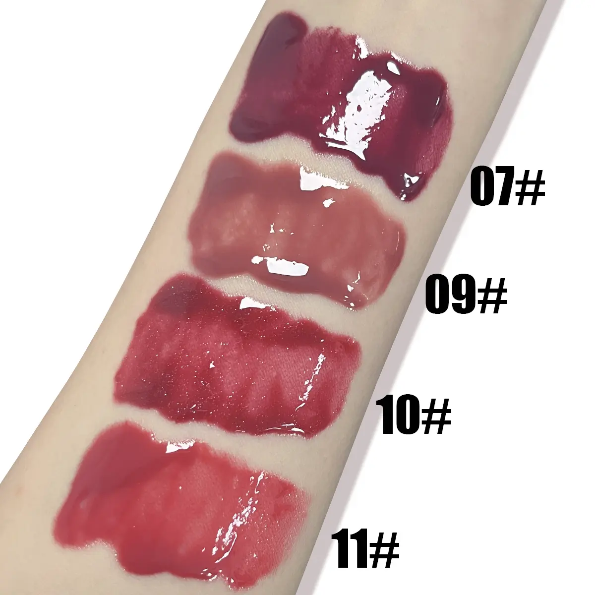 Four color mirror lip gloss lip oil nude brown moisturizing transparent lip makeup cosmetics