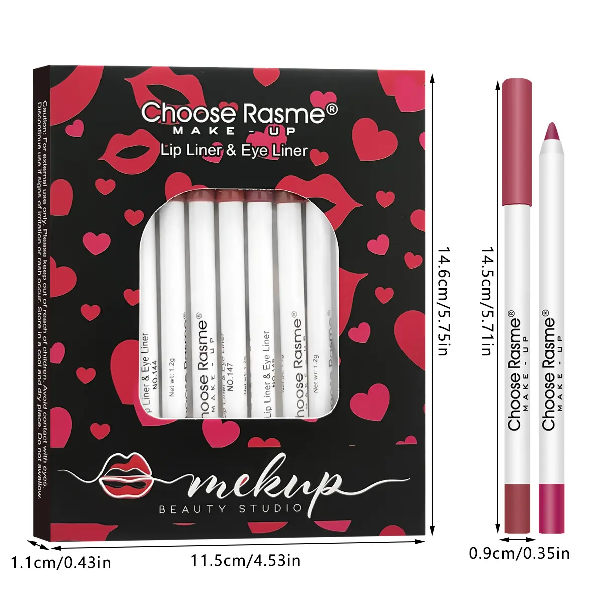12 Piece Lipliner Set Matte Lipstick Waterproof And Durable Nude Contour Lip Liner Cosmetics