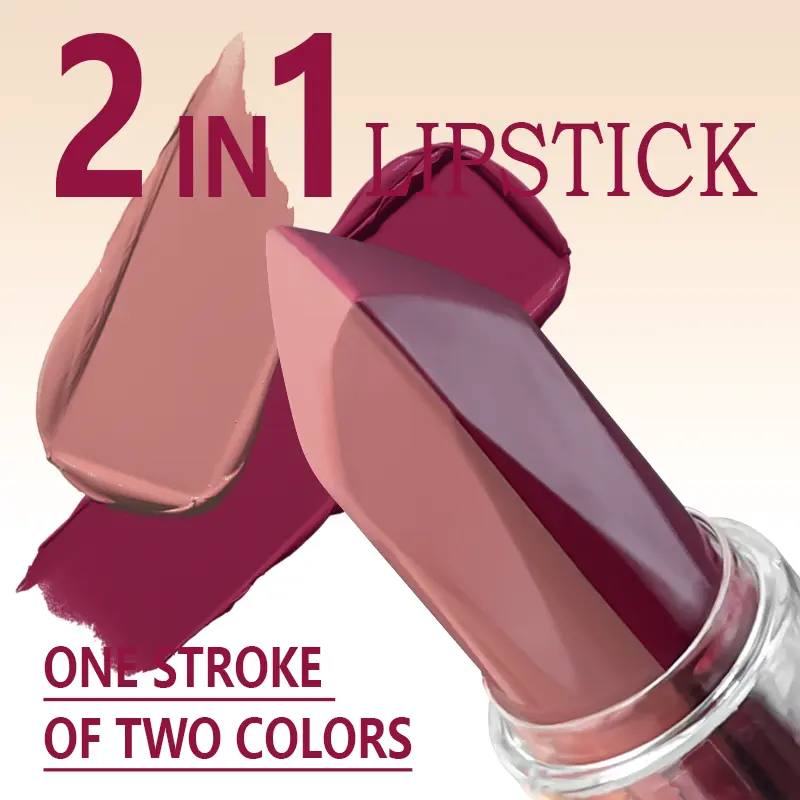 2 In 1 Lip Liner & Lipstick,Tapered Sharp End Long-Lasting Waterproof Lipliner,Matte Brown Velvet Lip Lip Combo Pencil Cosmetics