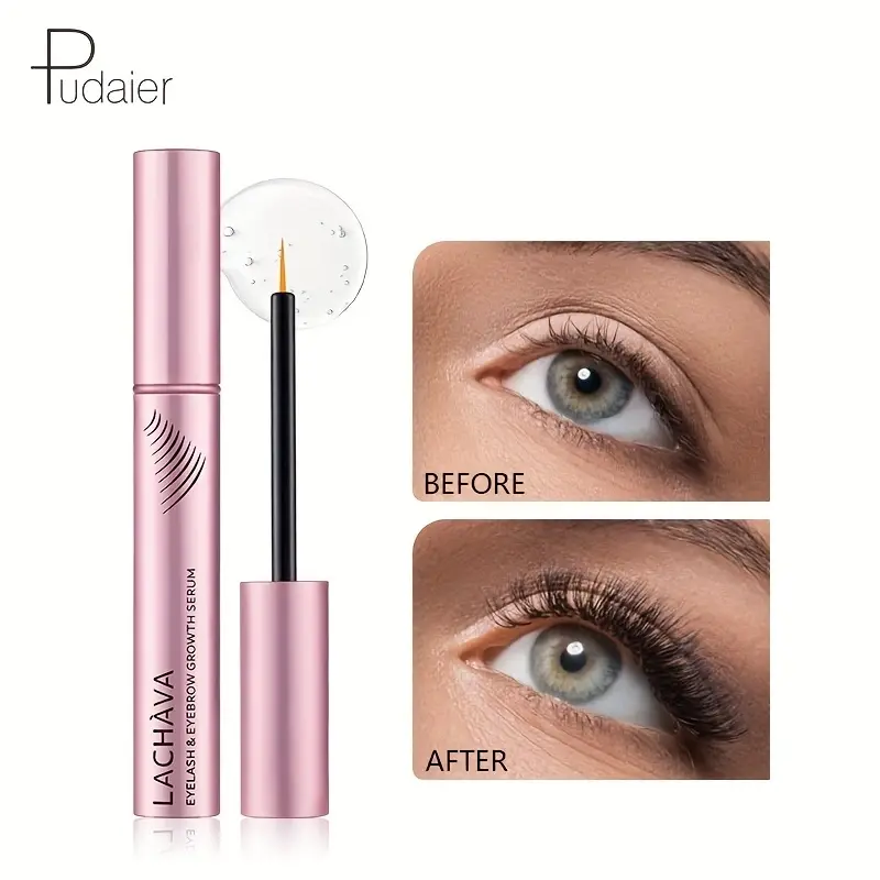 Pudaier eyelash nutrient solution natural ingredients make eyelashes and eyebrows healthier, eyebrow serum, curling eyelashes, e