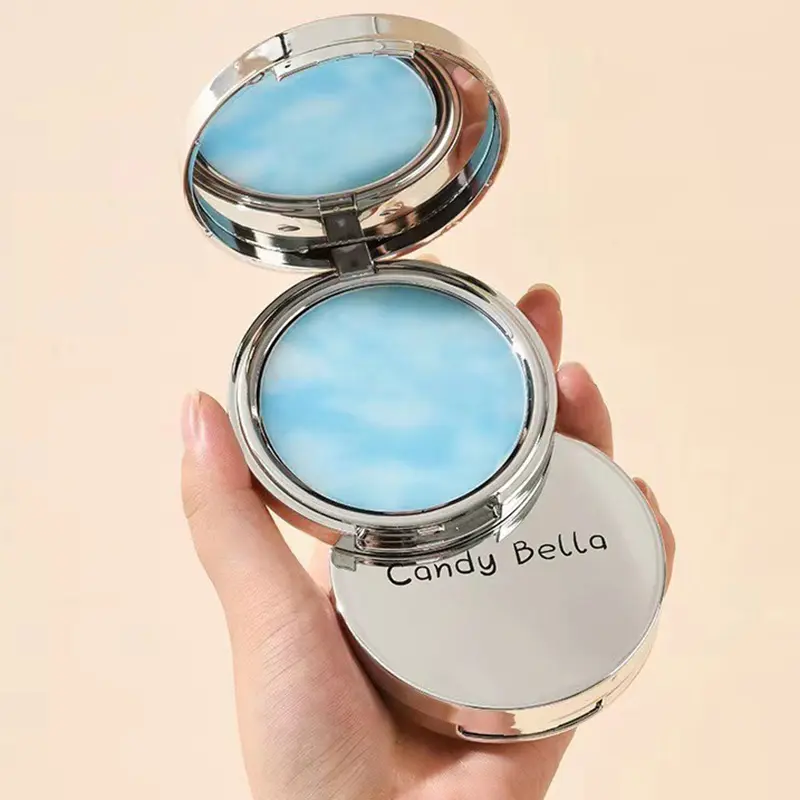 The Blue Sky Oil Control Makeup Powder Cake with Puff Matte Concealer Gel Waterproof Wet and Dry Face Foundation Cosmetics
