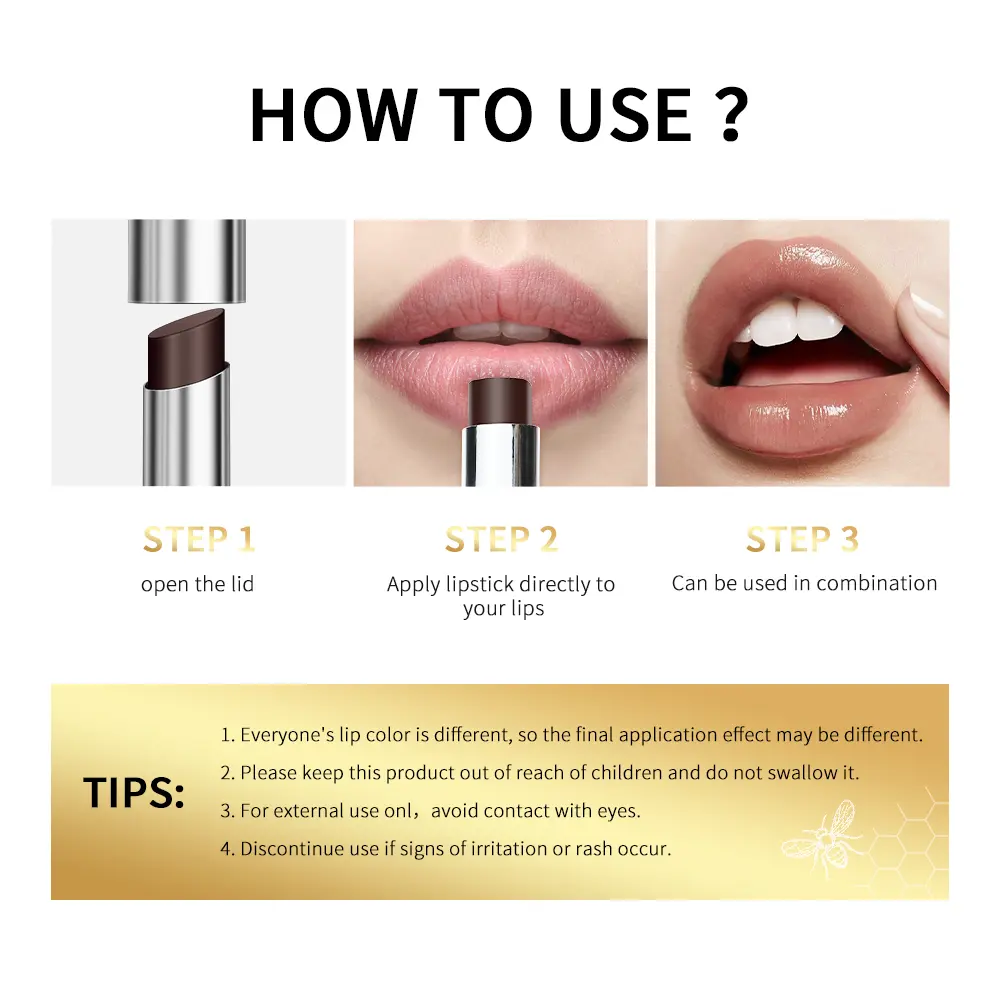 Nourishing Moisturizing Black Brown Honey Lipsticks Lasting Non-stick Cup Tinted Lip Balm Plumper Sexy Daily Lips Care Cosmetics