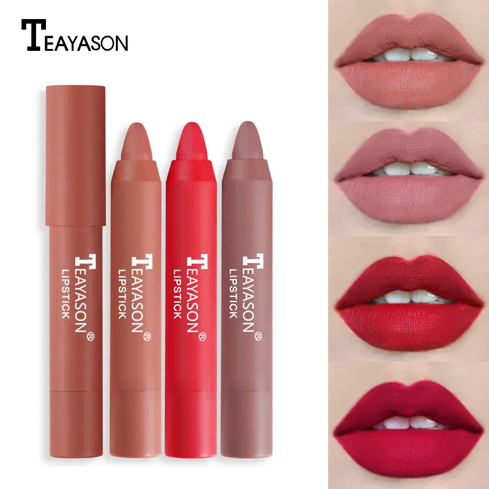 12 Colors Velvet Matte Lipsticks Pencil Waterproof Long Lasting Sexy Red Lip Stick on-Stick Cup Makeup Lip Tint Pen Cosmetic