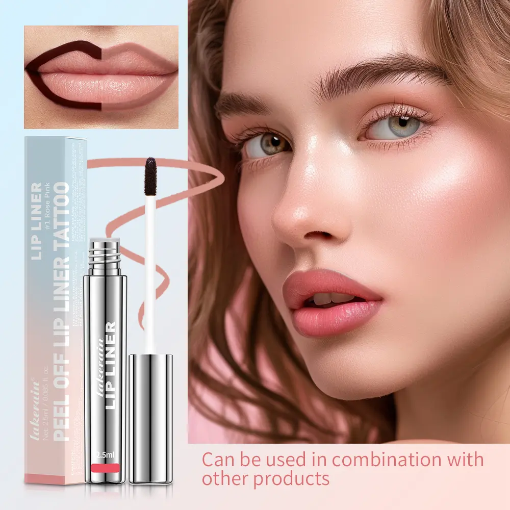 Lakerain Peel Off Lip Liner Tattoo Waterproof Long Lasting Matte Non-Stick Cup Lip Tint Sexy Red Contour Lips Make Up Cosmetics
